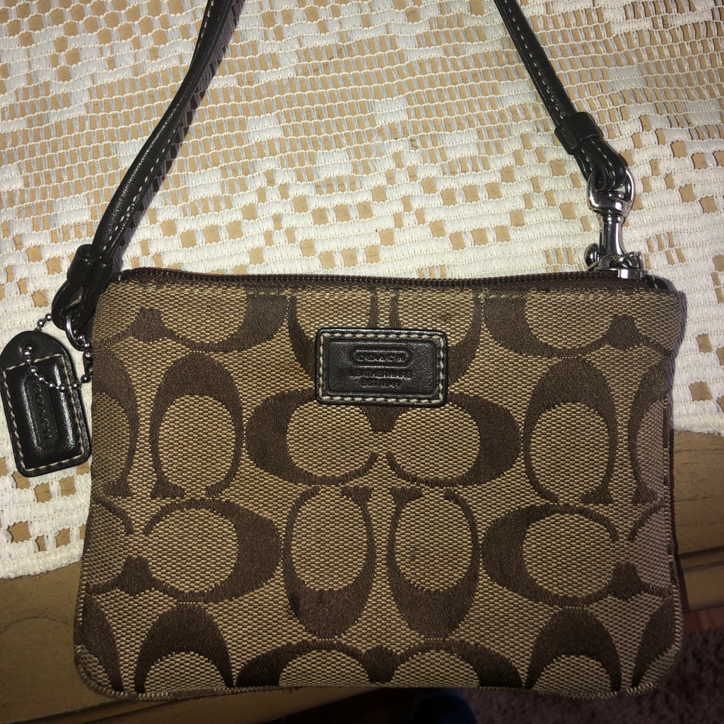 Coach  Brown Coach Wristlet